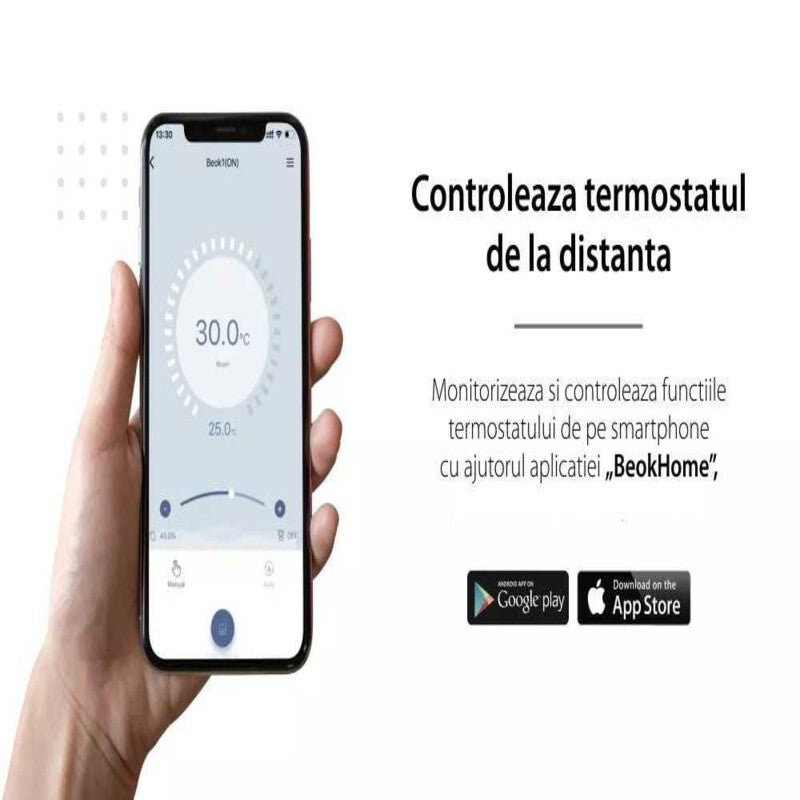 Termostat smart BEOK BOT306RF-WiFi-NR incalzire pardoseala Termostat smart BEOK BOT306RF-WiFi-NR incalzire pardoseala